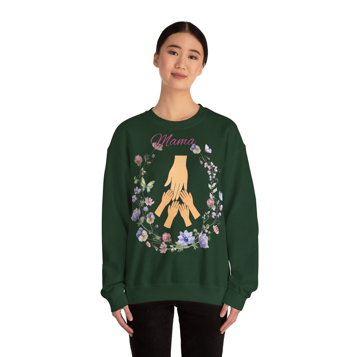 Floral Mama Crewneck Sweatshirt - Perfect Gift for Mother's Day