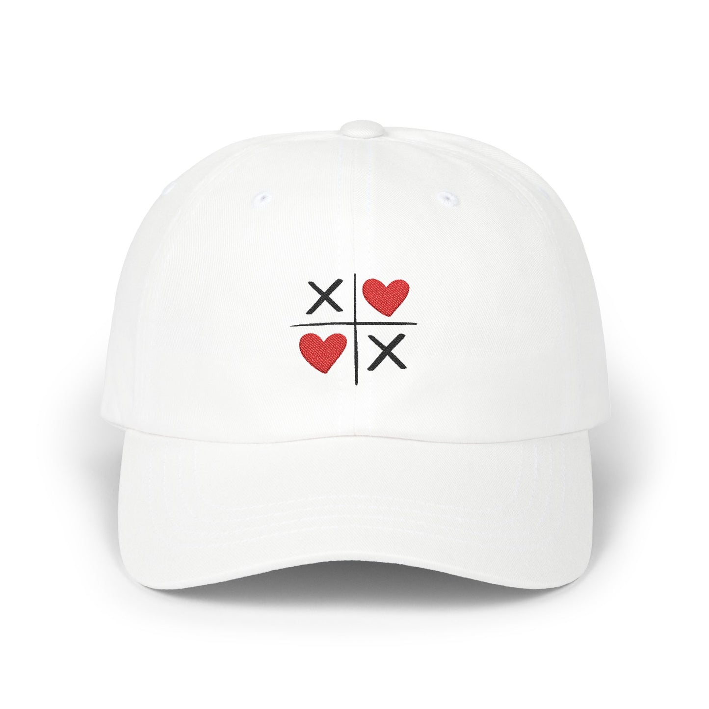 Gorra unisex clásica con diseño de corazones | Estilo casual para uso diario 