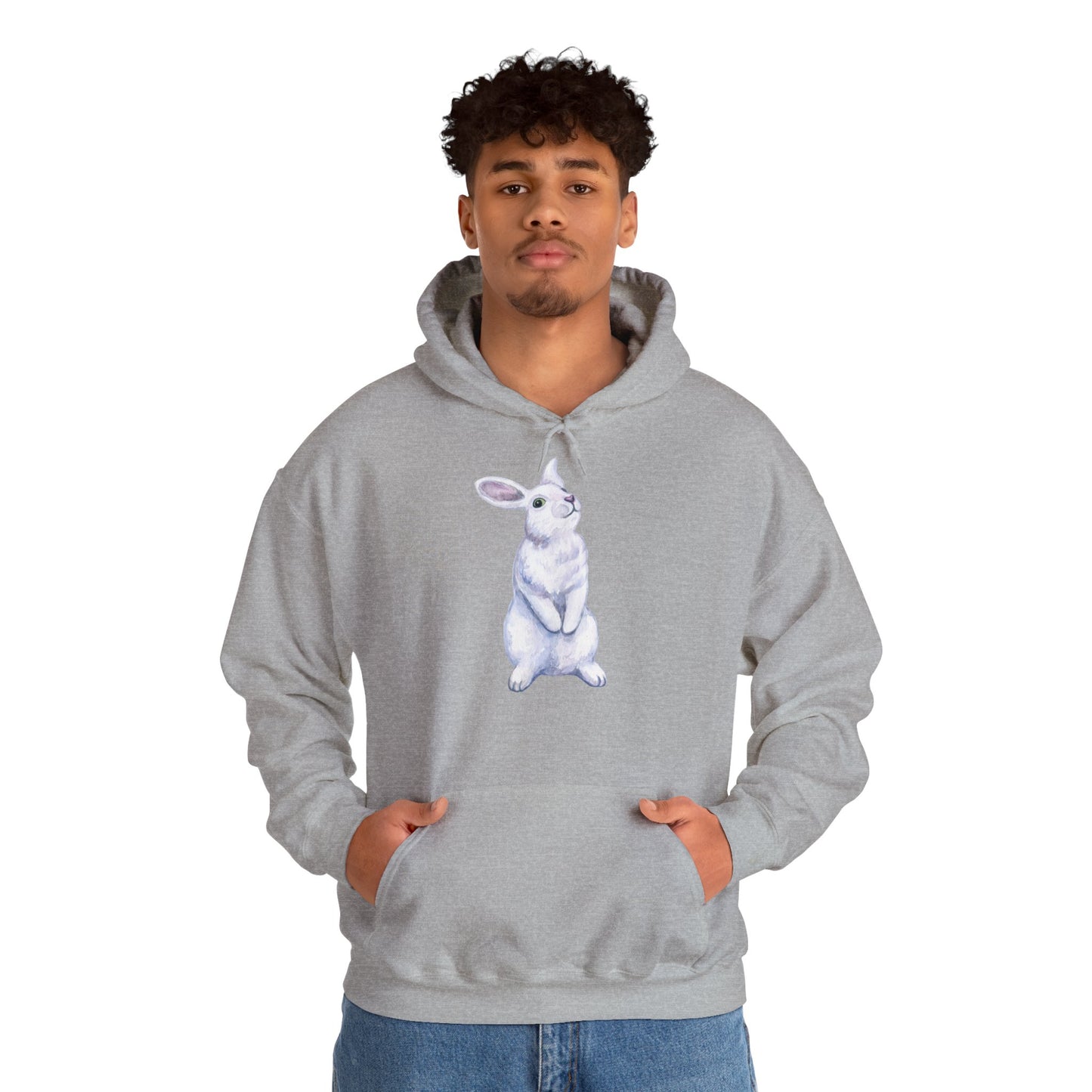 Folge dem weißen Hasen Unisex Heavy Blend Hoodie