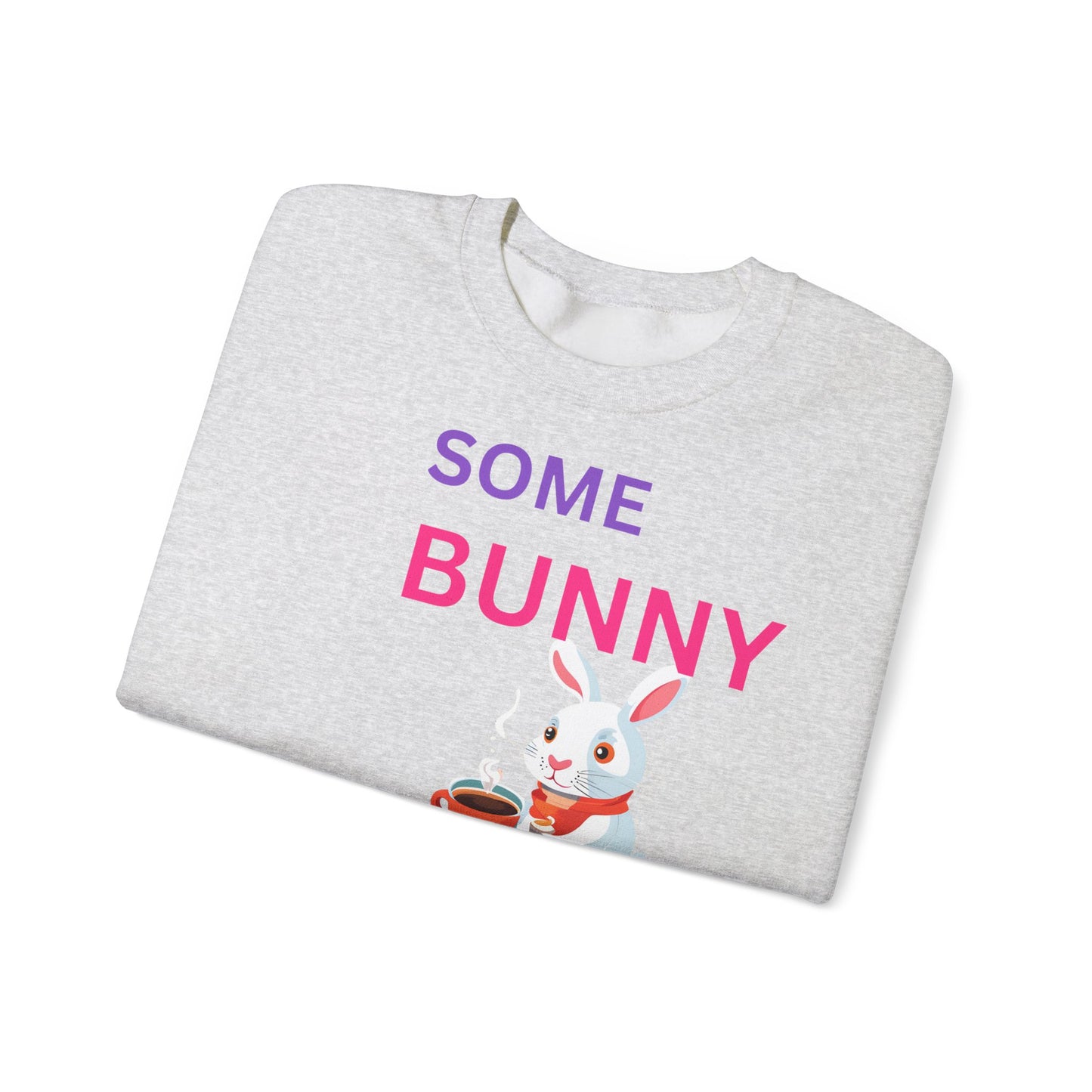 Cozy Bunny Coffee Sweatshirt - Unisex Heavy Blend™ Crewneck