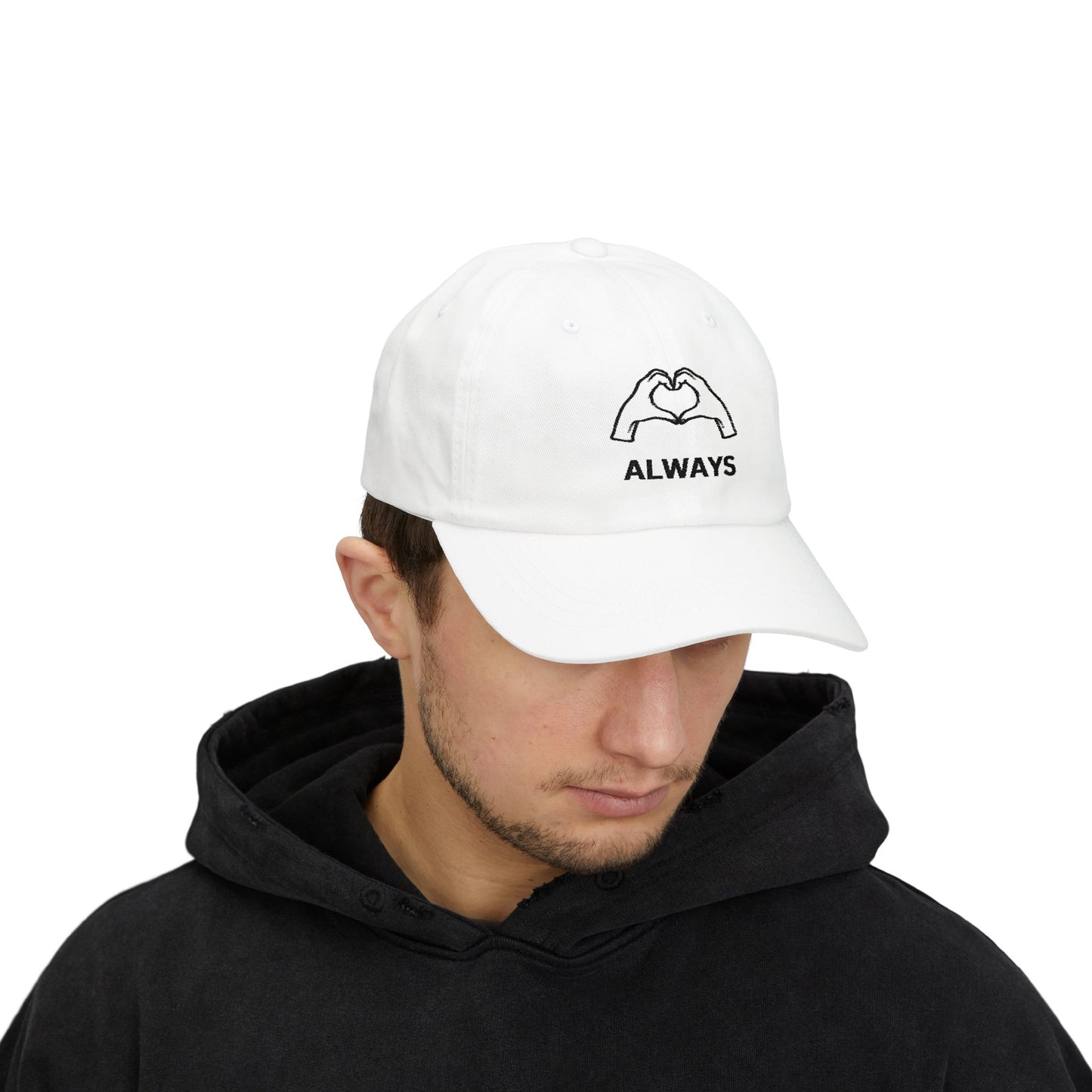 Dad Cap - Klassische weiße verstellbare Mütze