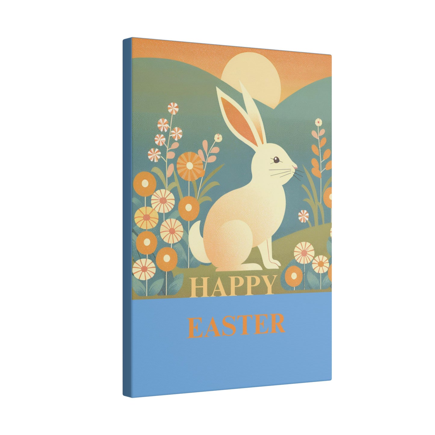Impression Giclée sur toile Lapin de Pâques - Décoration murale Joyeuses Pâques