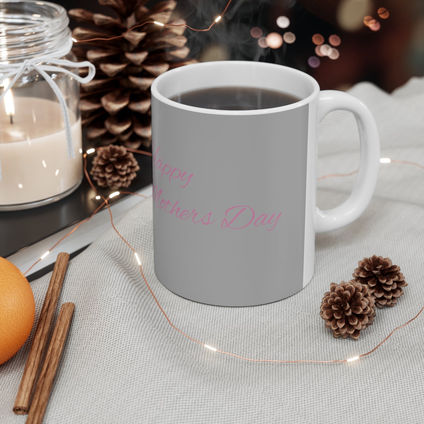 Personalized Mama Mug - Happy Mother's Day Gift - Floral Ceramic Coffee Cup