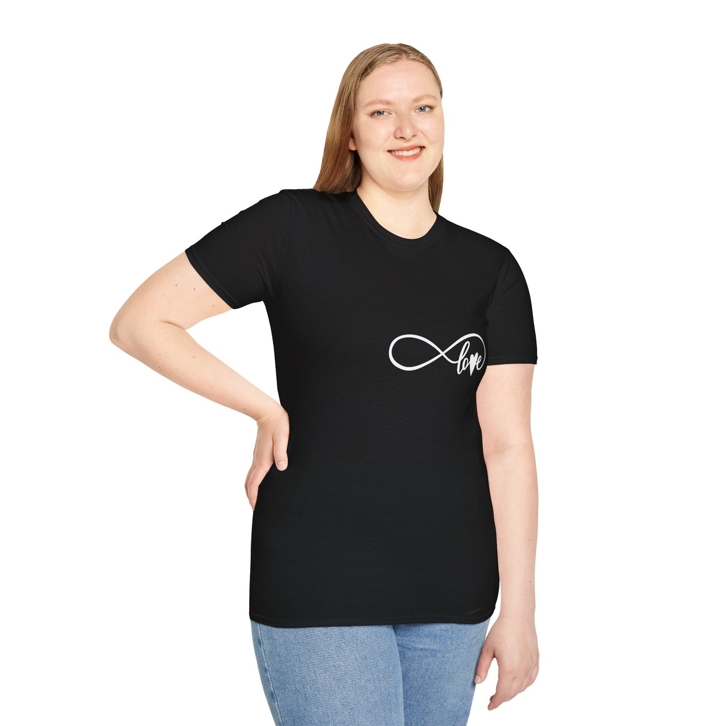 Schwarzes Unisex Softstyle Love T-Shirt