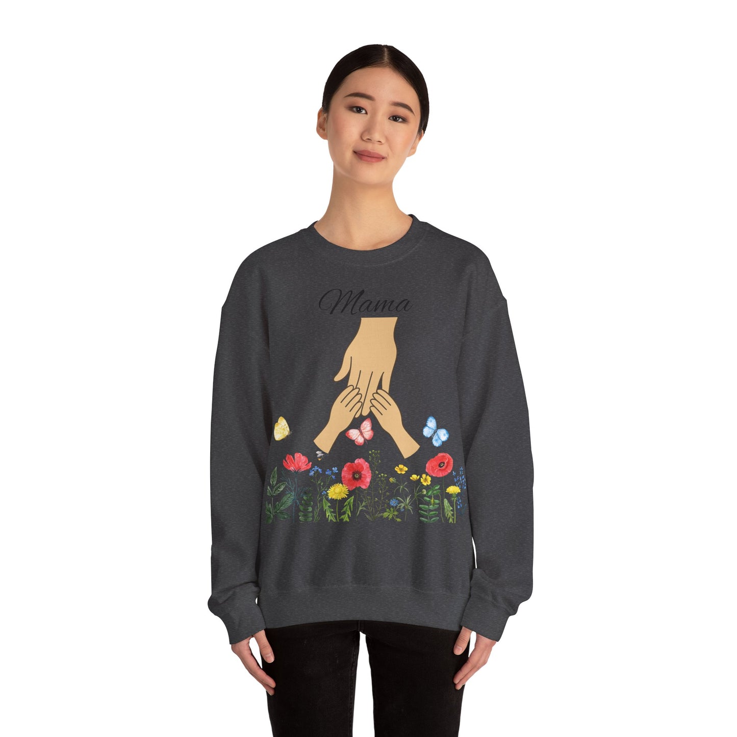 Floral Mama Crewneck Sweatshirt - Unisex Heavy Blend™