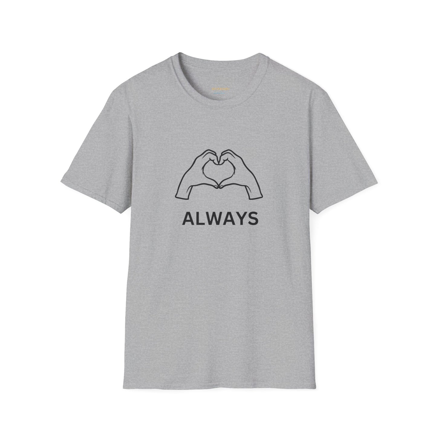Blauw Unisex katoen Softstyle Paar blauw T-shirt voor mannen en vrouwen