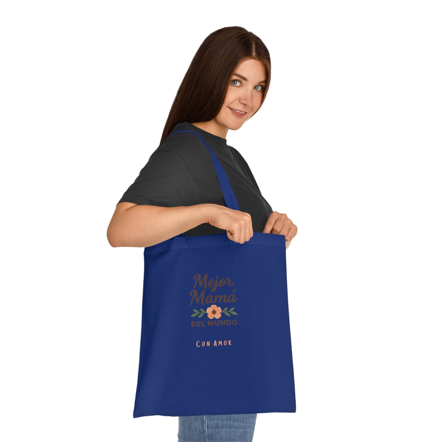 Best Mom Cotton Tote Bag | Floral Design | Perfect for Mother’s Day
