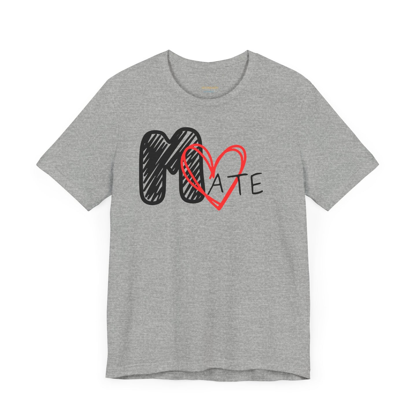 T-shirt unisexe à manches courtes assorti pour couple