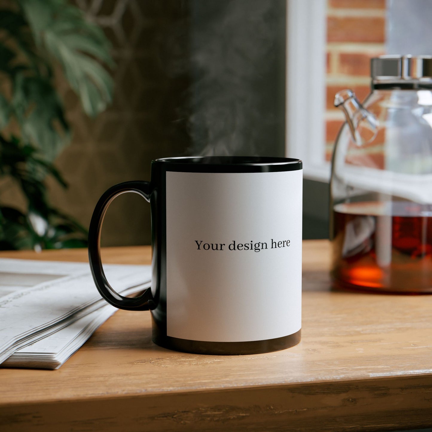 Mug Noir Personnalisé - Créez Votre Design Photo (11oz & 15oz)