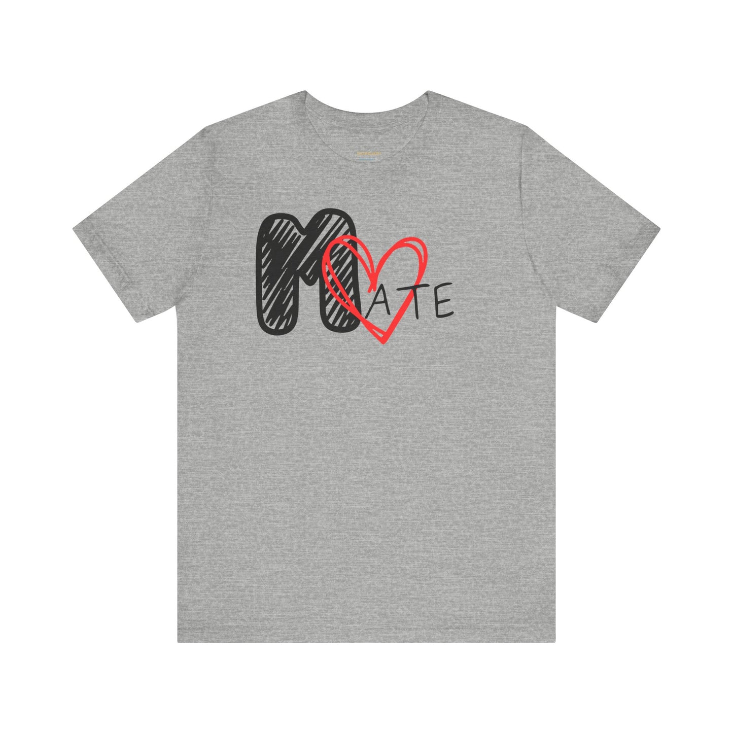 T-shirt unisexe à manches courtes assorti pour couple