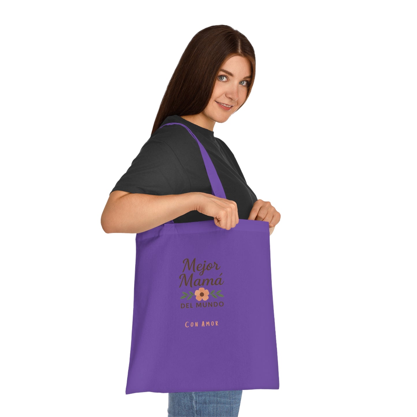 Best Mom Cotton Tote Bag | Floral Design | Perfect for Mother’s Day