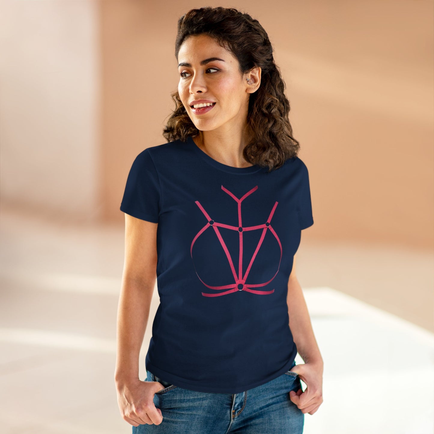 Damen T-Shirt Lässiges Baumwoll-Tee