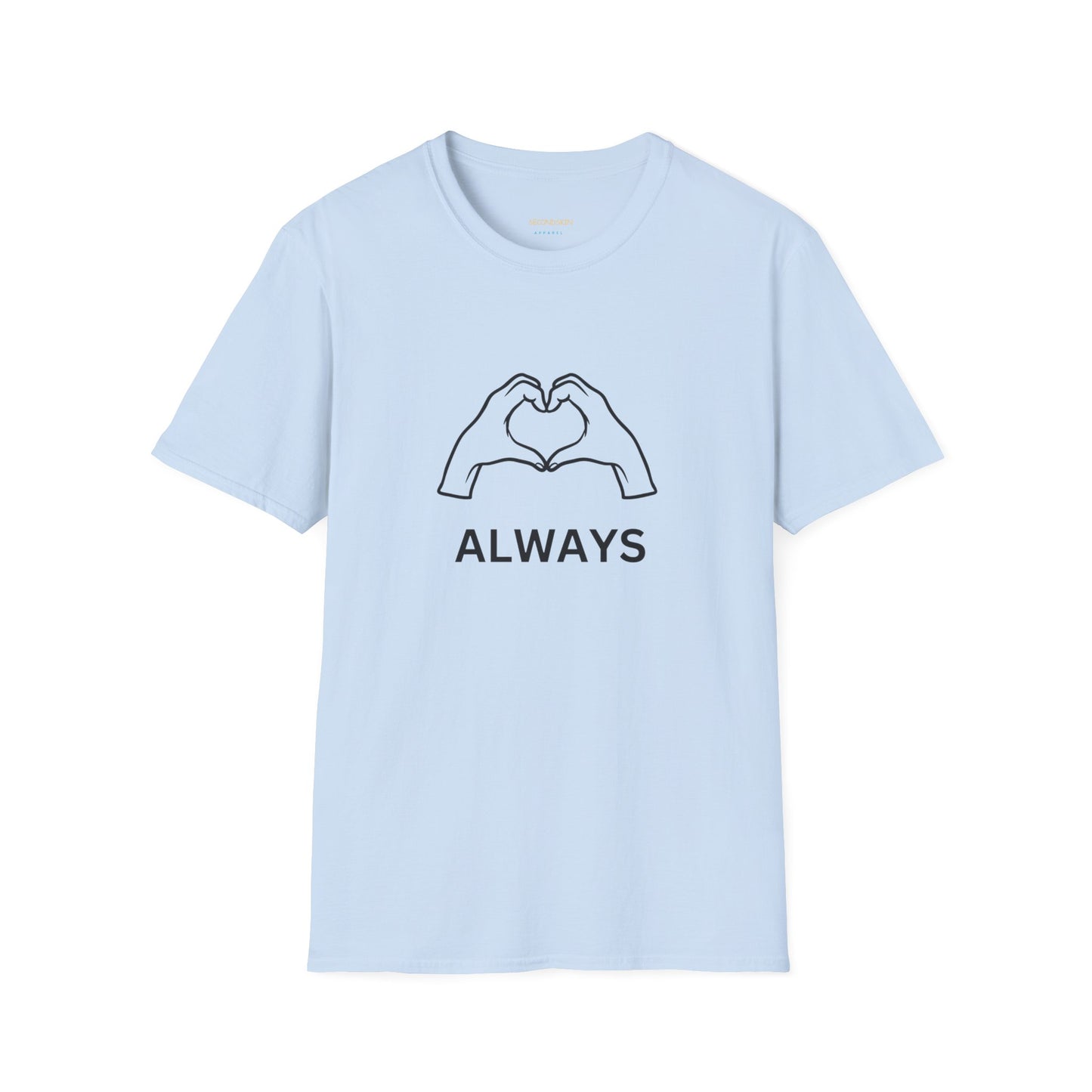 Blauw Unisex katoen Softstyle Paar blauw T-shirt voor mannen en vrouwen