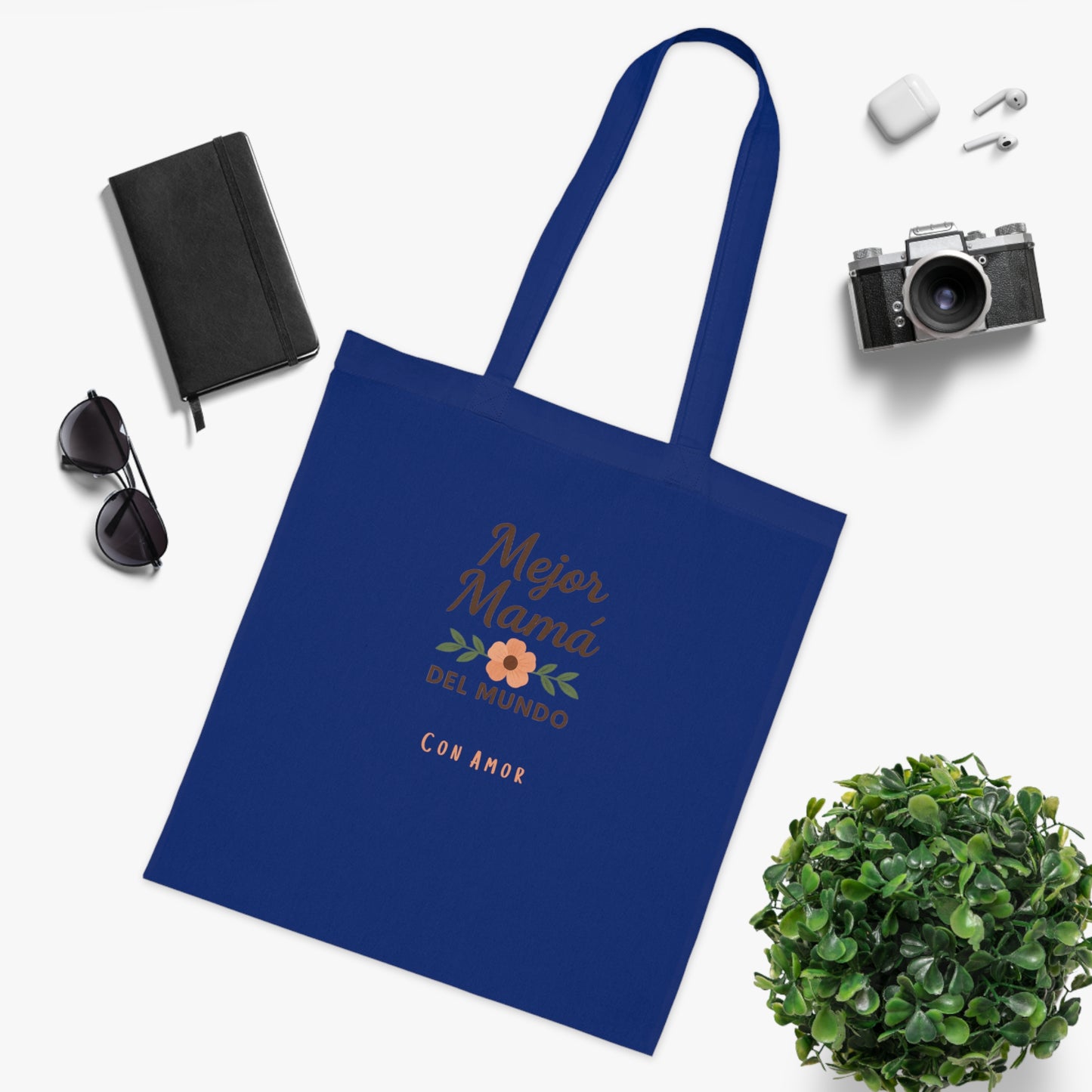 Best Mom Cotton Tote Bag | Floral Design | Perfect for Mother’s Day
