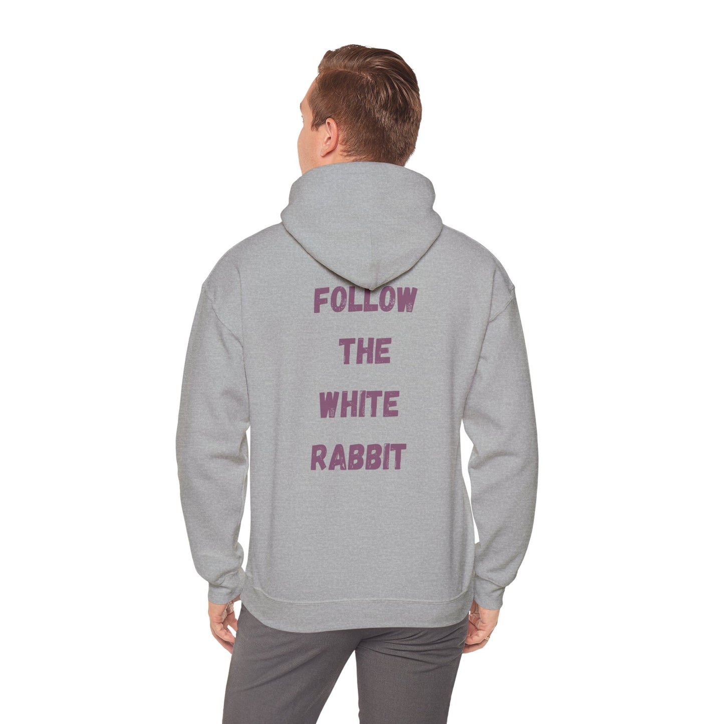 Folge dem weißen Hasen Unisex Heavy Blend Hoodie