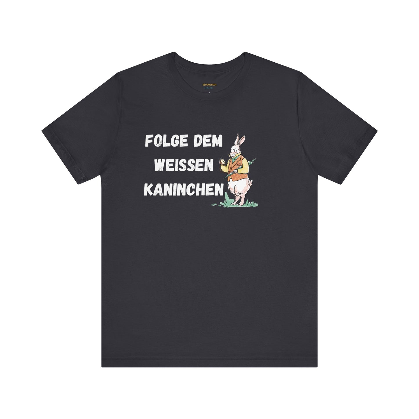 Folgen Sie dem weißen Kaninchen Unisex Kurzarm T-Shirt