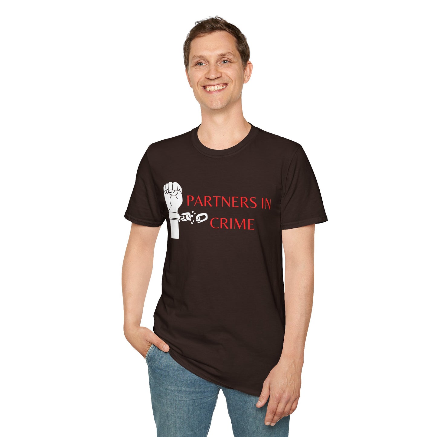 Black Unisex Softstyle couple T-Shirt