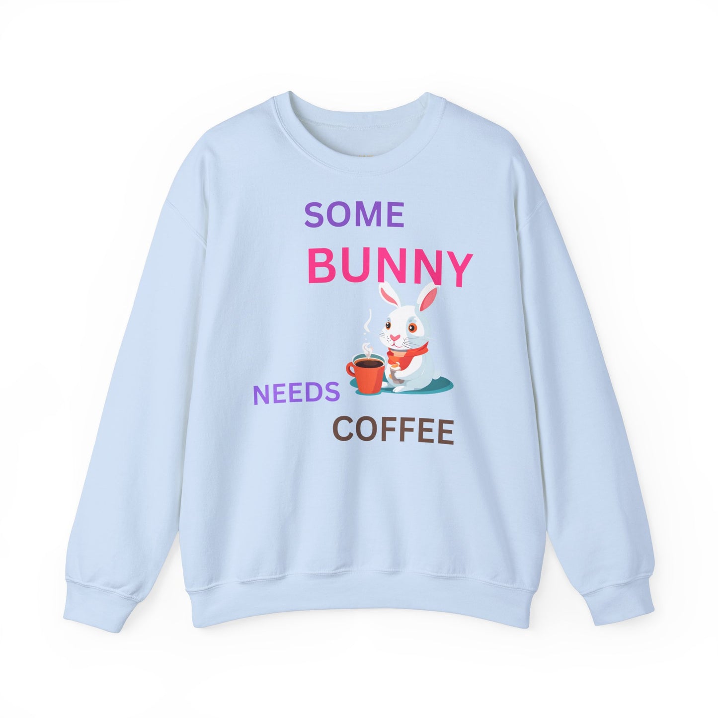 Cozy Bunny Coffee Sweatshirt - Unisex Heavy Blend™ Crewneck