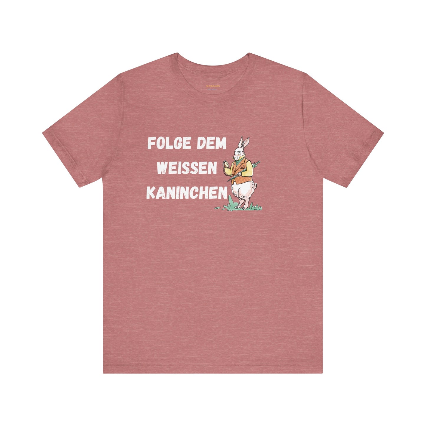 Folgen Sie dem weißen Kaninchen Unisex Kurzarm T-Shirt