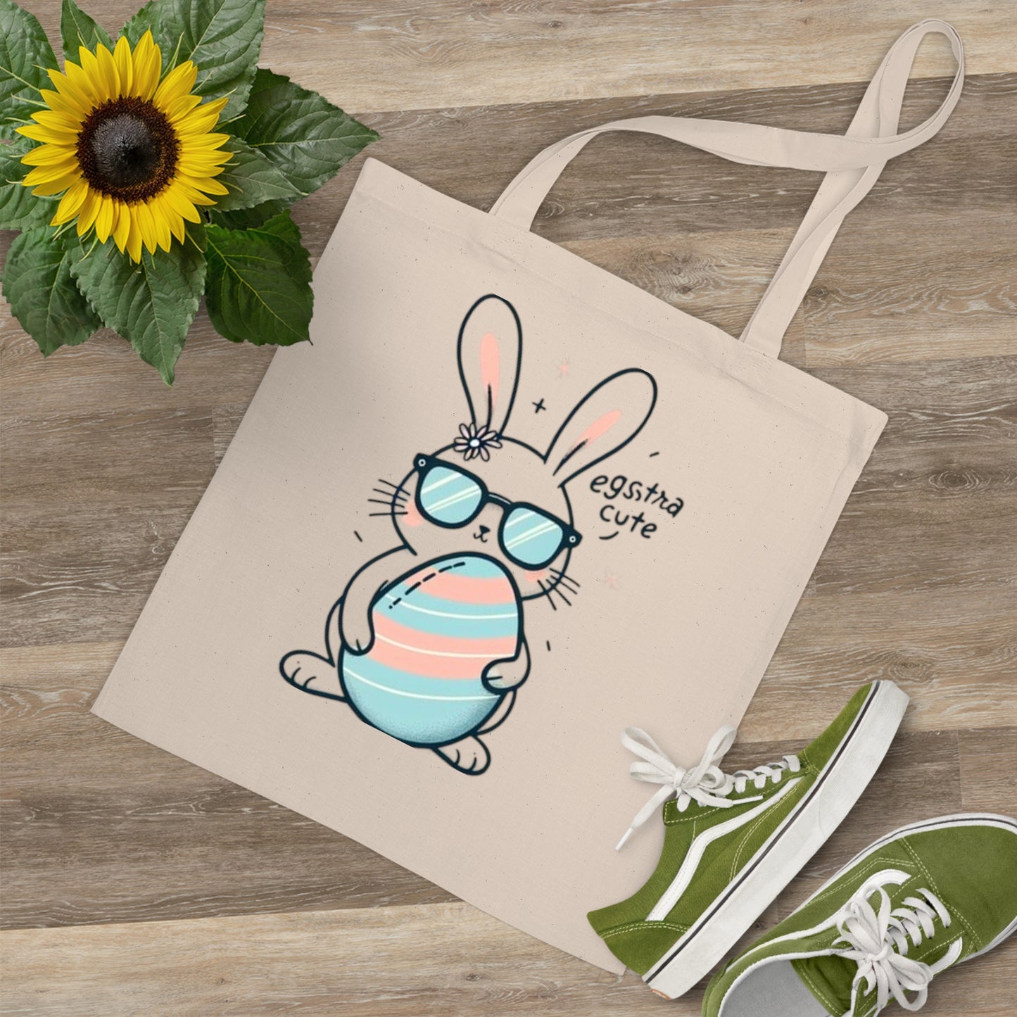 Cute Bunny Easter Tote Bag - Perfect for Spring Celebrations Süße Oster-Tragetasche mit Hasenmotiv – perfekt für Frühlingsfeiern