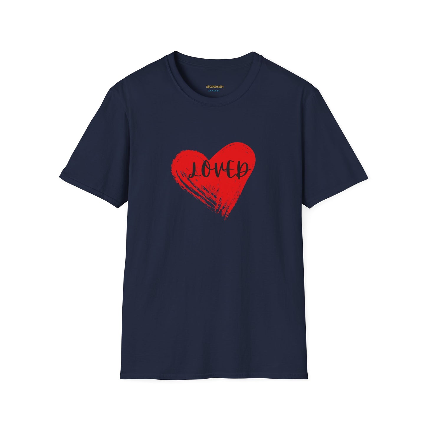 Black Unisex crew neck  Softstyle T-Shirt for couples man and woman