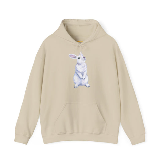 Suivez le Lapin Blanc Hoodie Unisexe en Mélange Lourd