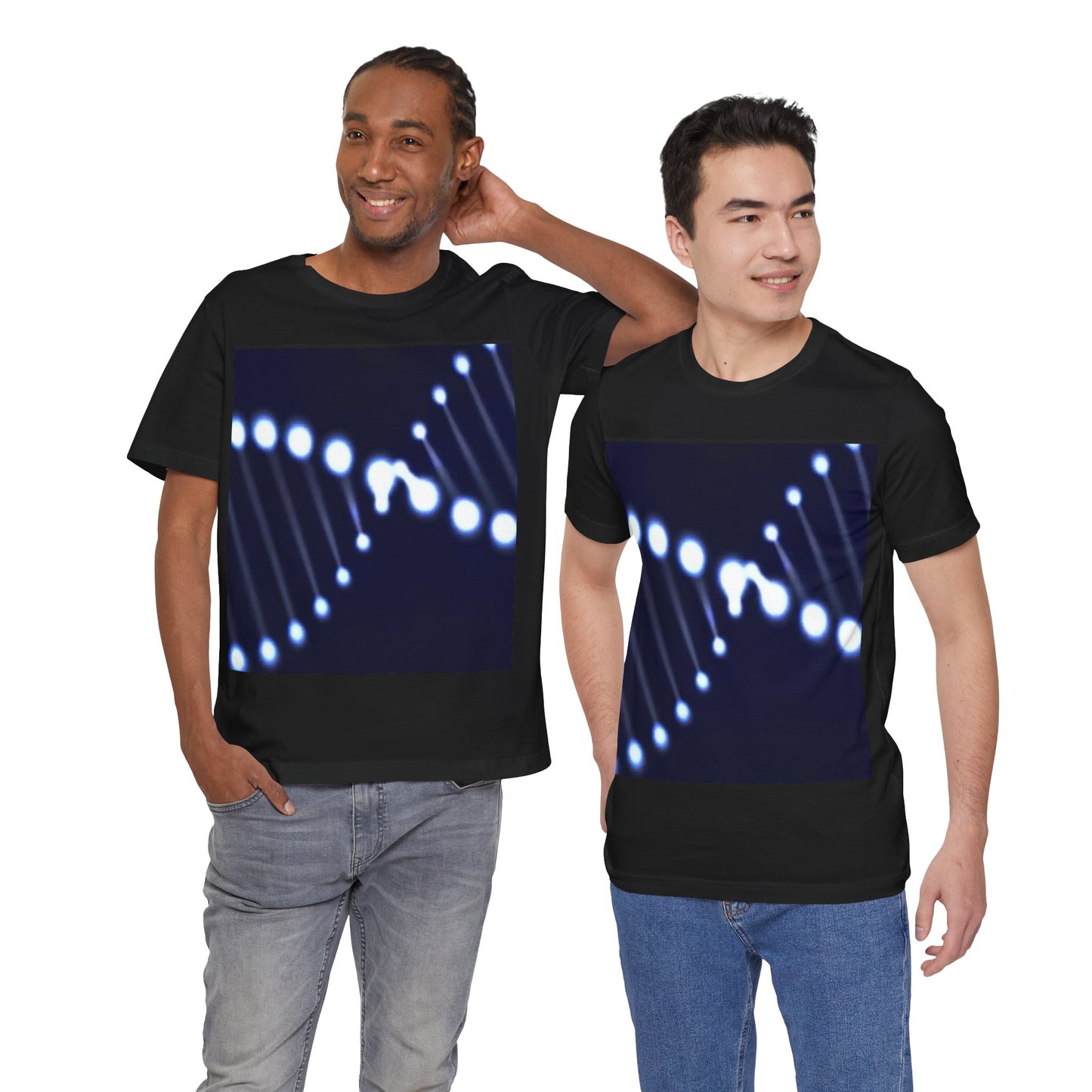 Camiseta de cuello redondo azul marino 