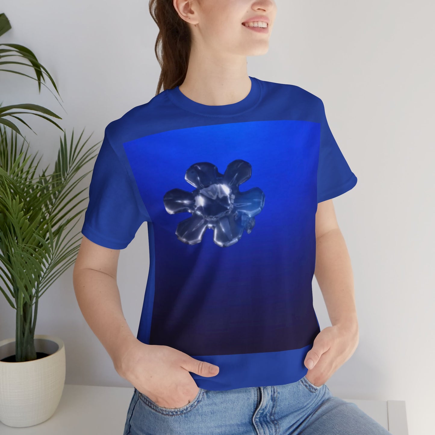 Blue Women’s  Jersey Short Sleeve organic cotton  Tee