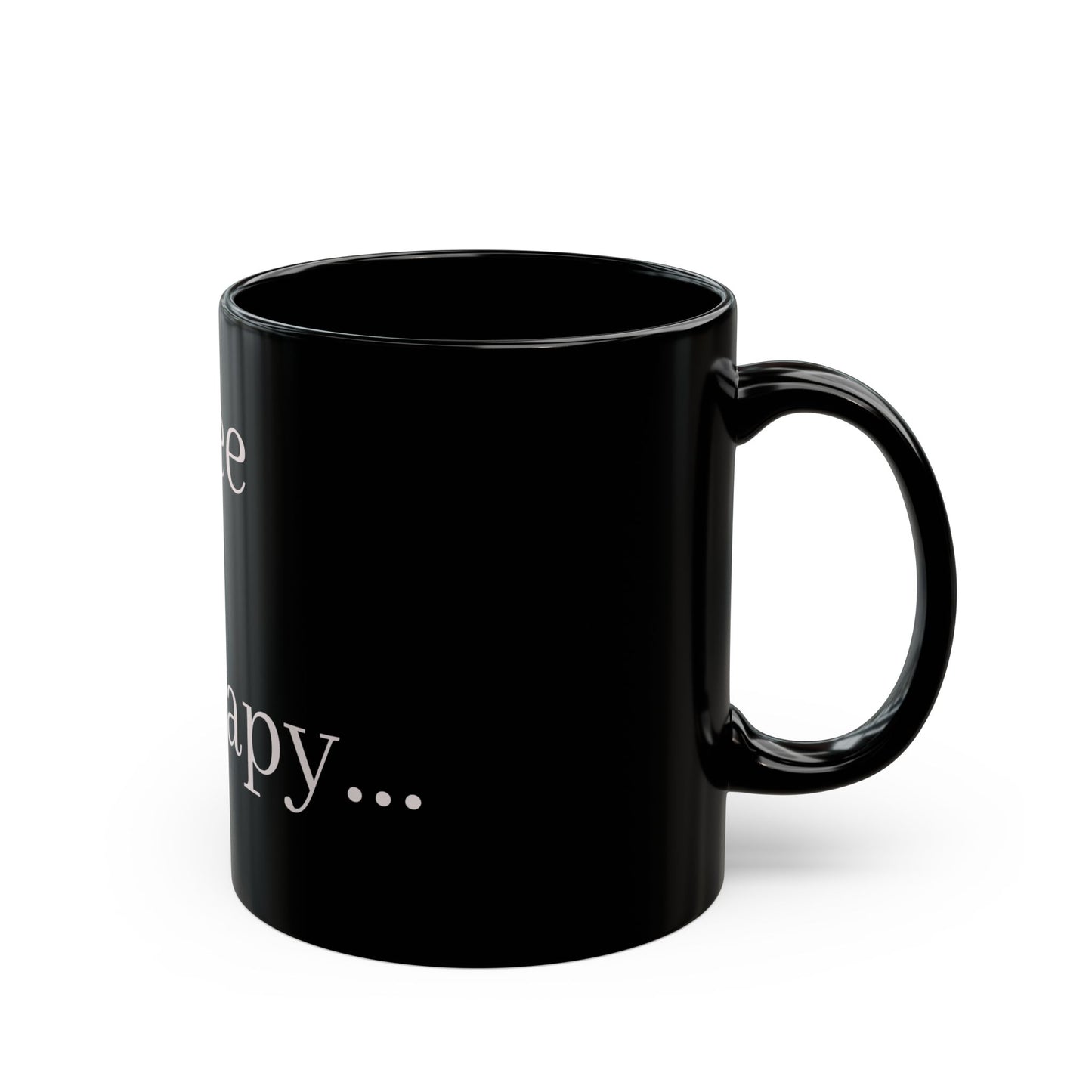 Coffee Therapy Black Mug - Perfect for Coffee Lovers & Self-Care Enthusiasts