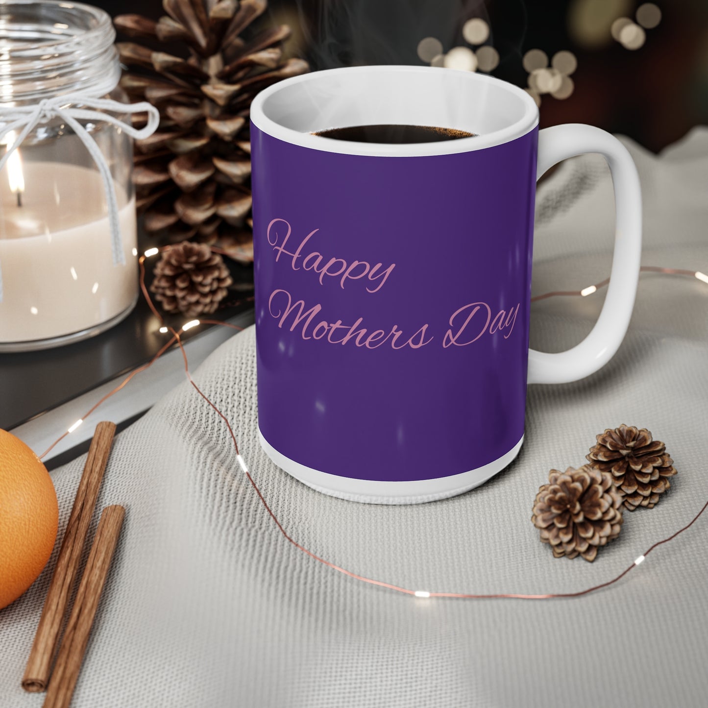 Floral Hands Ceramic Coffee Cup - Perfect Mother's Day Gift, 11oz & 15oz