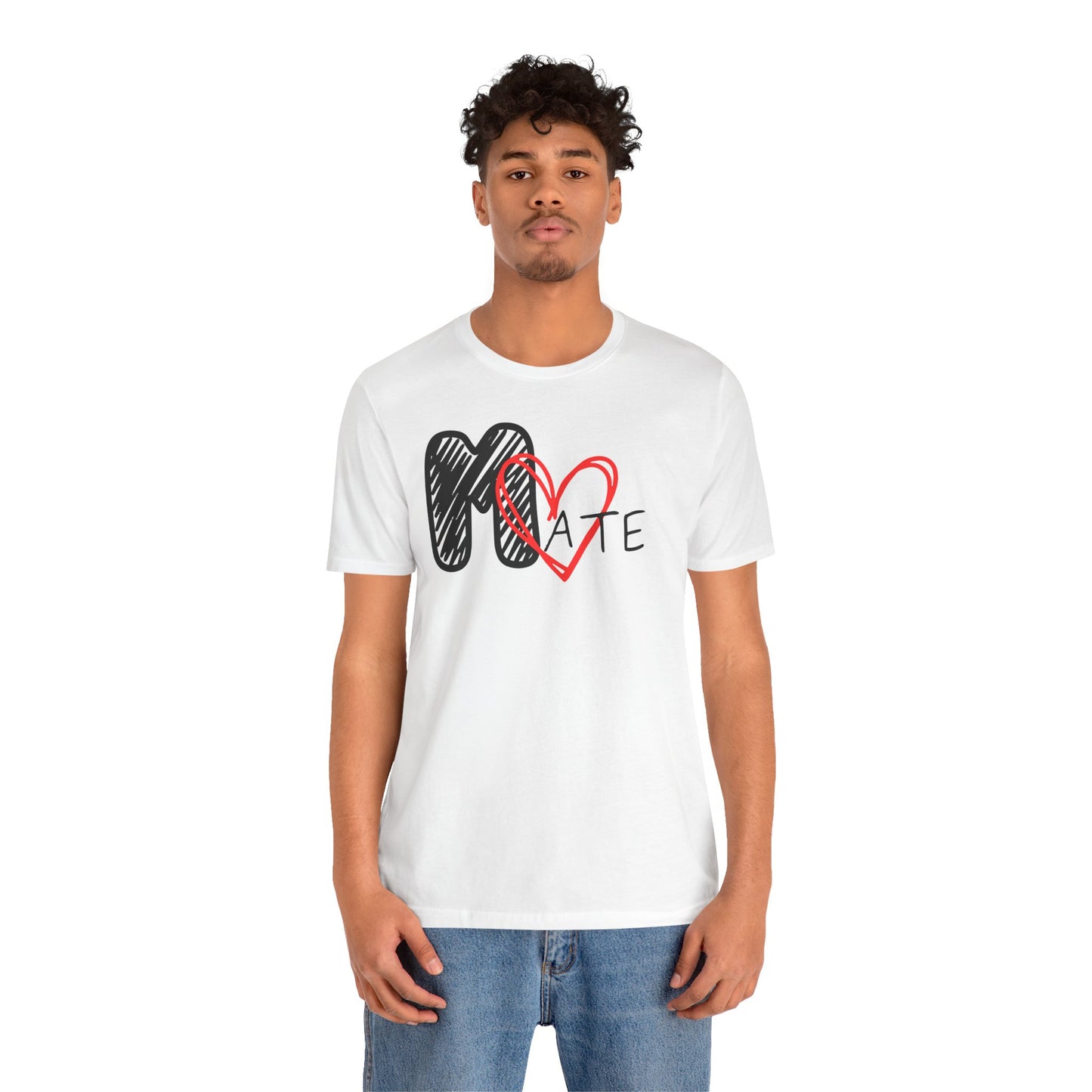 T-shirt unisexe à manches courtes assorti pour couple