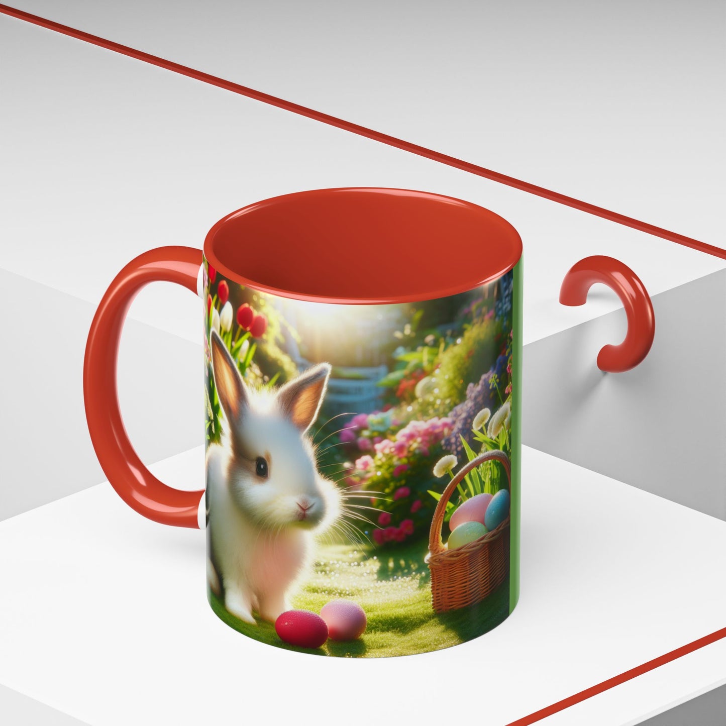 Happy Easter Accent Coffee Mug - 11 & 15oz - Perfect for Spring Celebrations