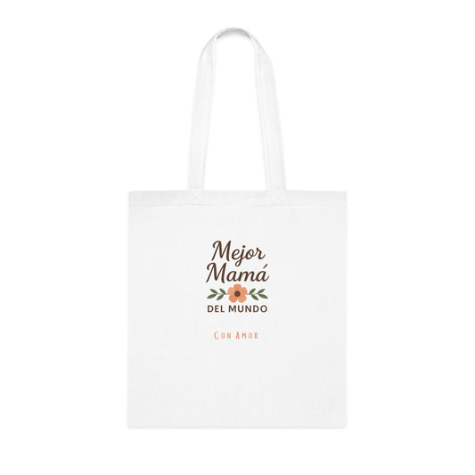 Best Mom Cotton Tote Bag | Floral Design | Perfect for Mother’s Day