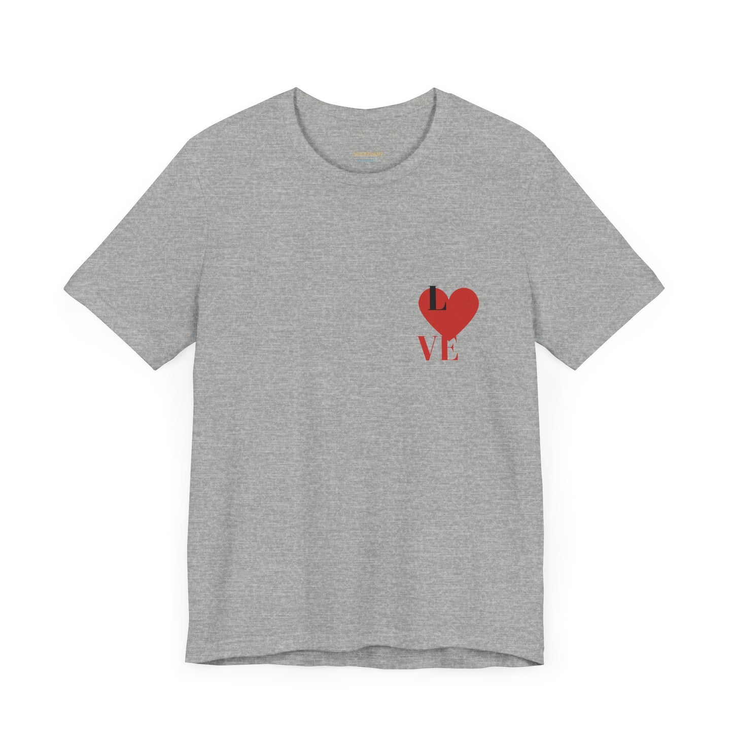 Camiseta de algodón orgánico negra unisex de manga corta
