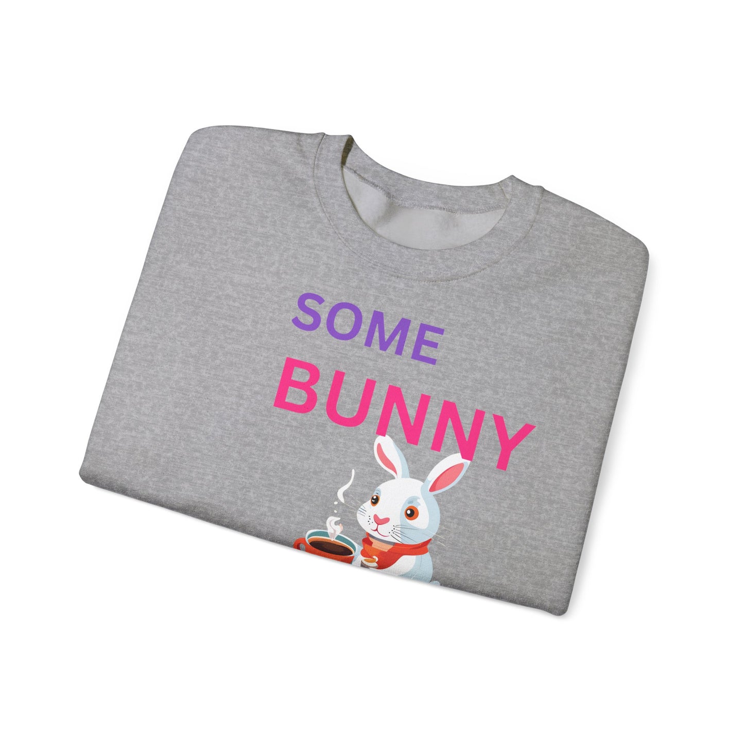 Cozy Bunny Coffee Sweatshirt - Unisex Heavy Blend™ Crewneck