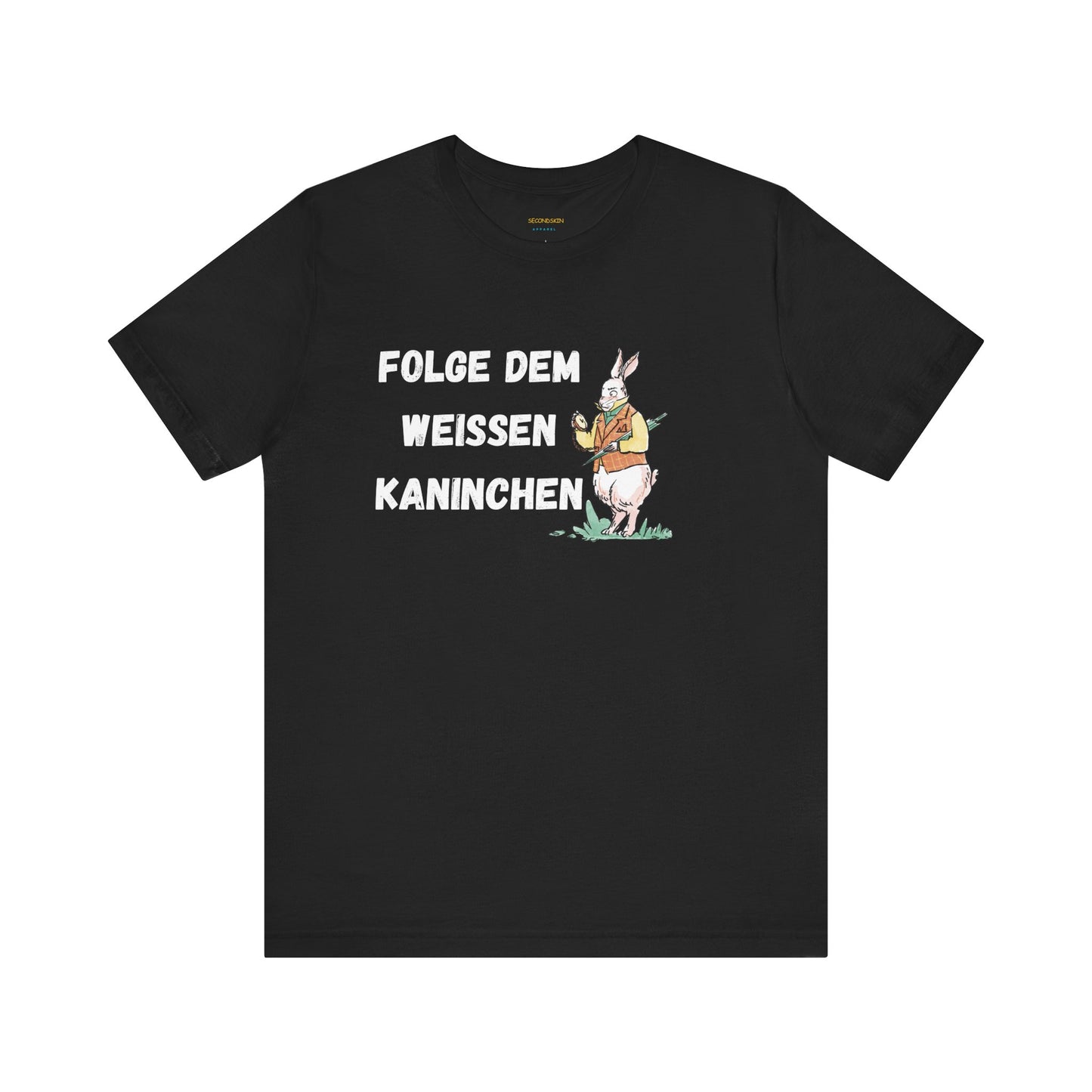 Folgen Sie dem weißen Kaninchen Unisex Kurzarm T-Shirt