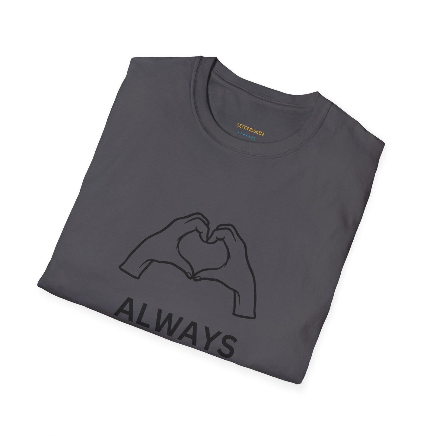 Blauw Unisex katoen Softstyle Paar blauw T-shirt voor mannen en vrouwen