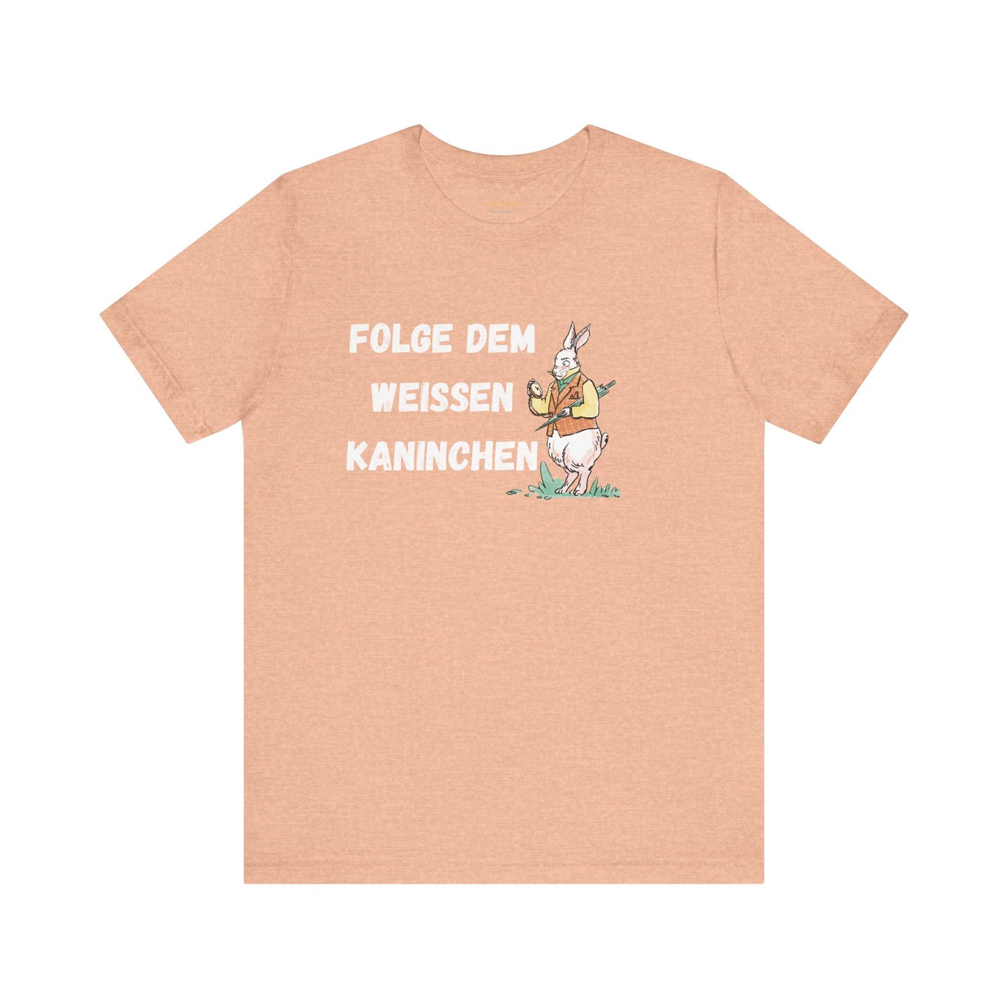 Folgen Sie dem weißen Kaninchen Unisex Kurzarm T-Shirt