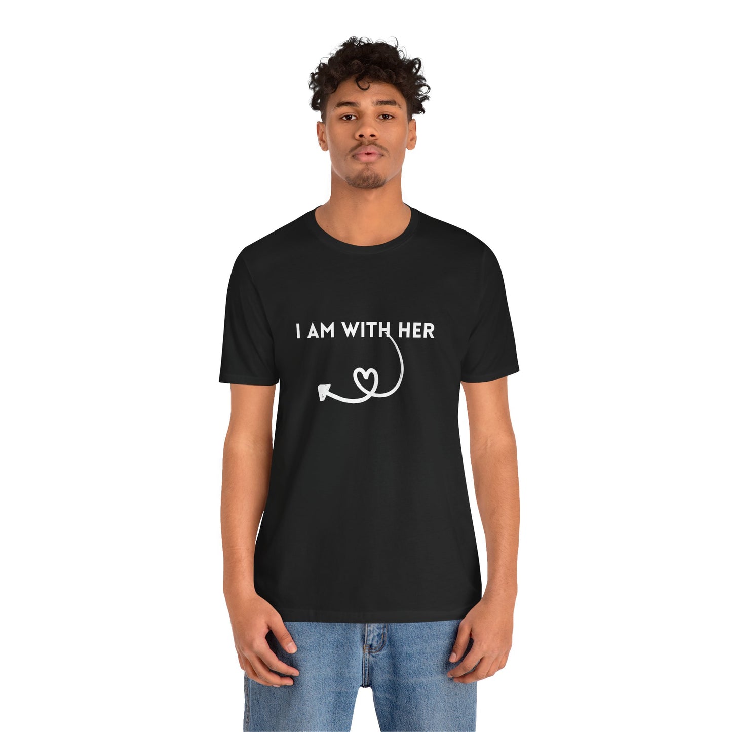 Herren schwarzes Casual T-Shirt - Unisex Jersey Kurzarmshirt