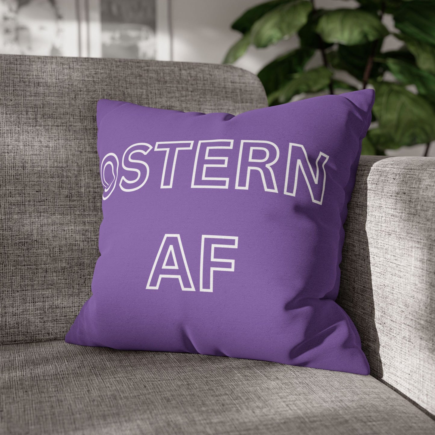 Verspielter dekorativer Kissenbezug „OSTERN AF“ – lustiger Akzent für das Zuhause zu Ostern