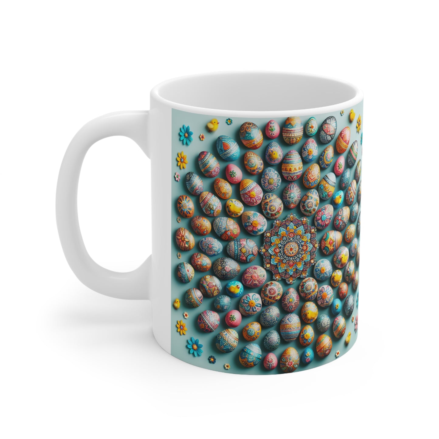 Colorful Easter Egg Ceramic Coffee Cup - 11oz & 15oz