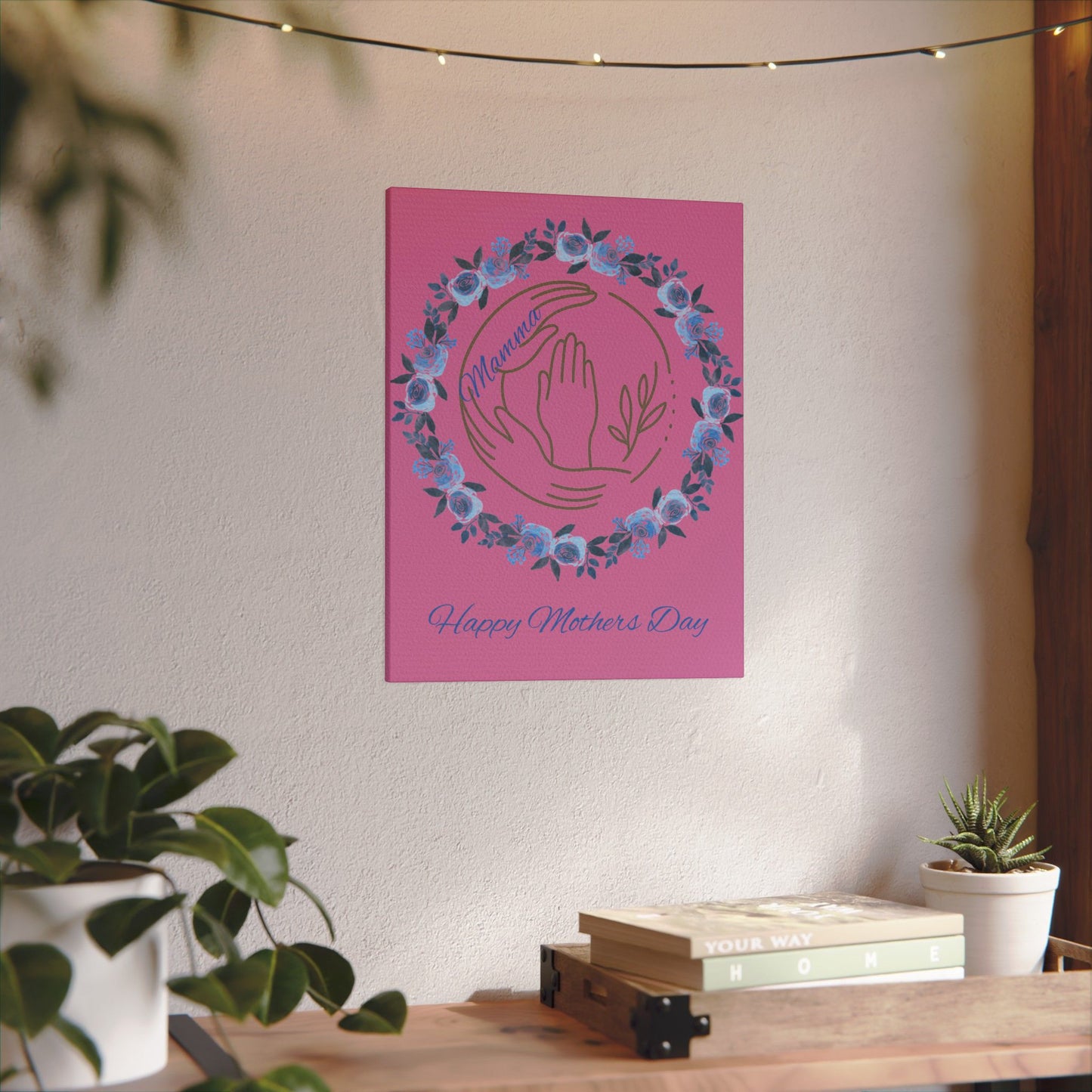 Mother's Day Giclée Print Canvas - Floral Hands Design