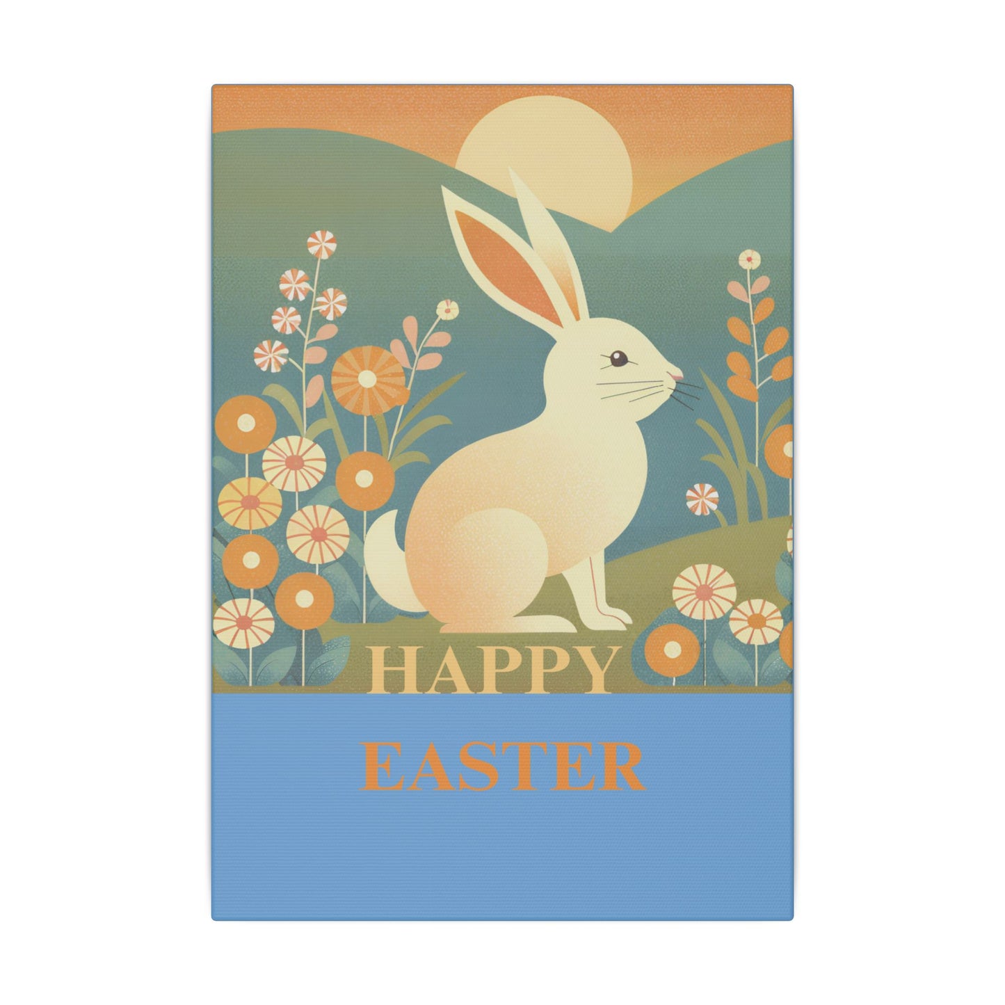 Impression Giclée sur toile Lapin de Pâques - Décoration murale Joyeuses Pâques