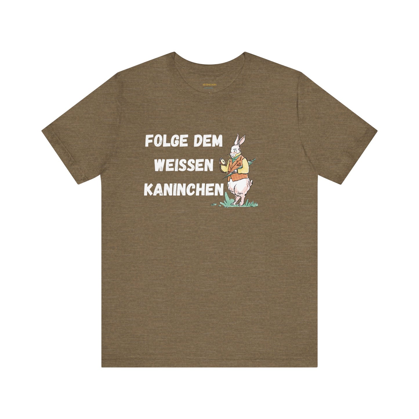 Folgen Sie dem weißen Kaninchen Unisex Kurzarm T-Shirt