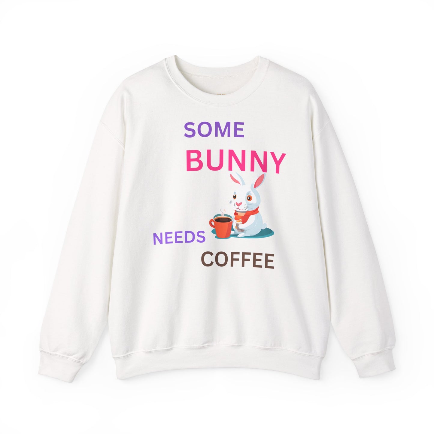 Cozy Bunny Coffee Sweatshirt - Unisex Heavy Blend™ Crewneck