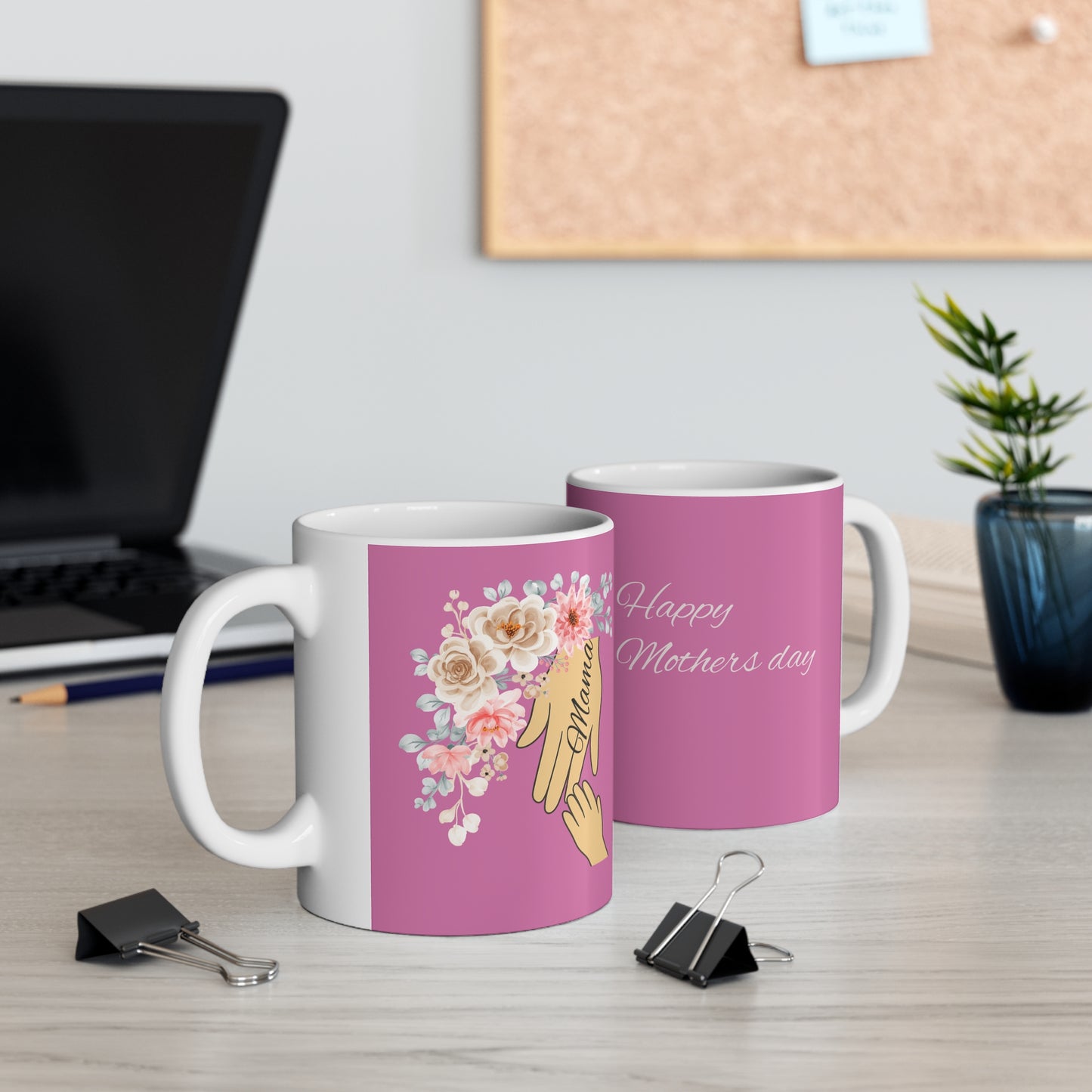 Floral Mother’s Day Ceramic Coffee Cups - 11oz & 15oz Mugs for Moms