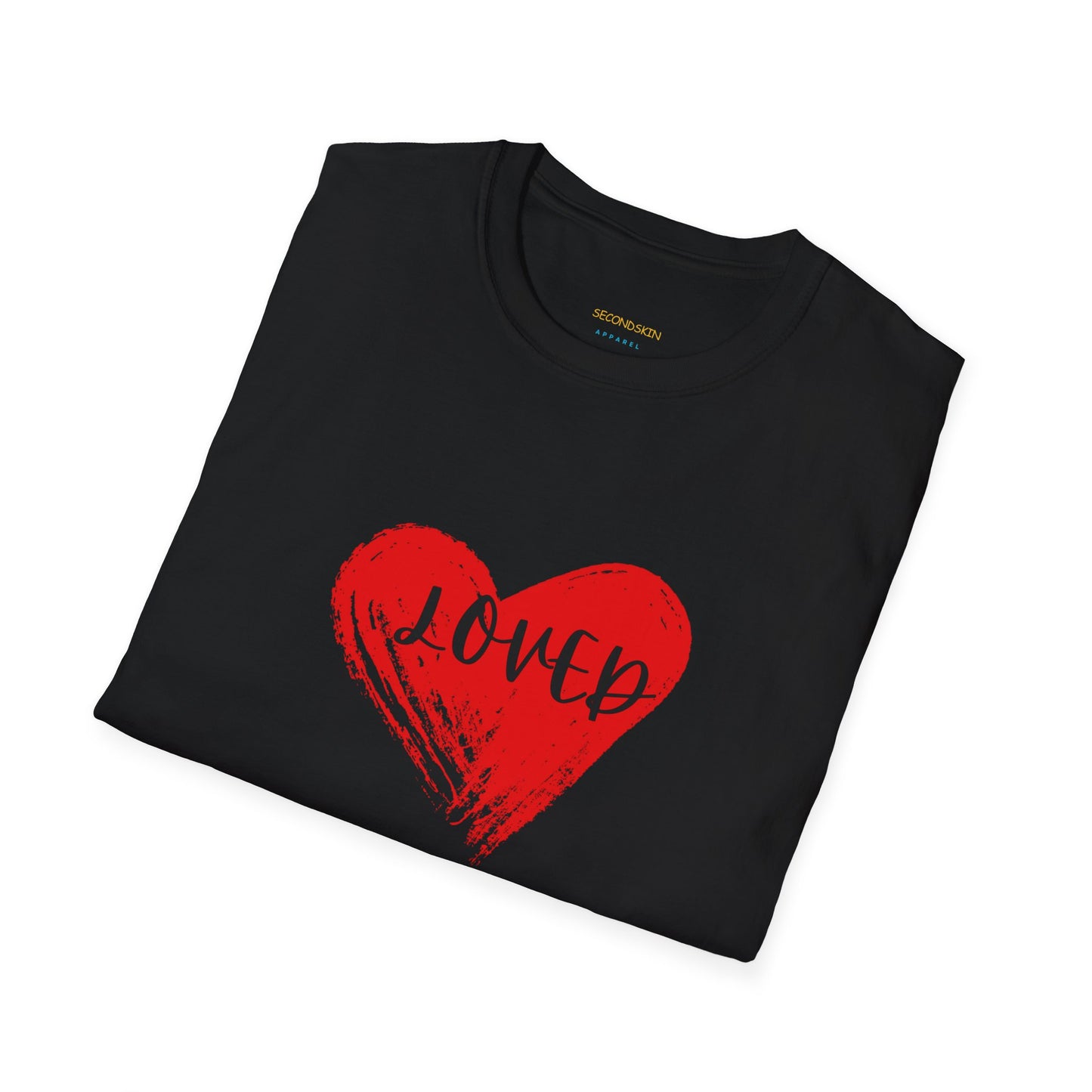 Black Unisex crew neck  Softstyle T-Shirt for couples man and woman