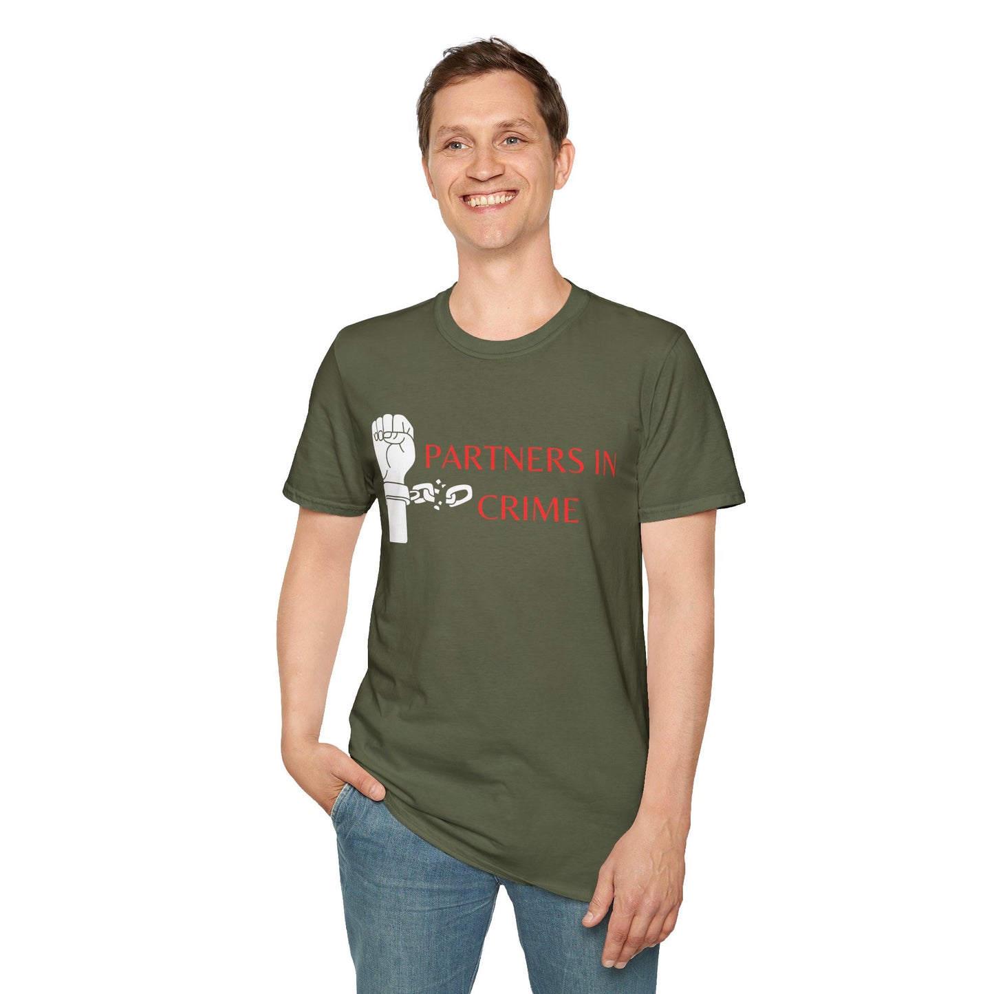 Black Unisex Softstyle couple T-Shirt