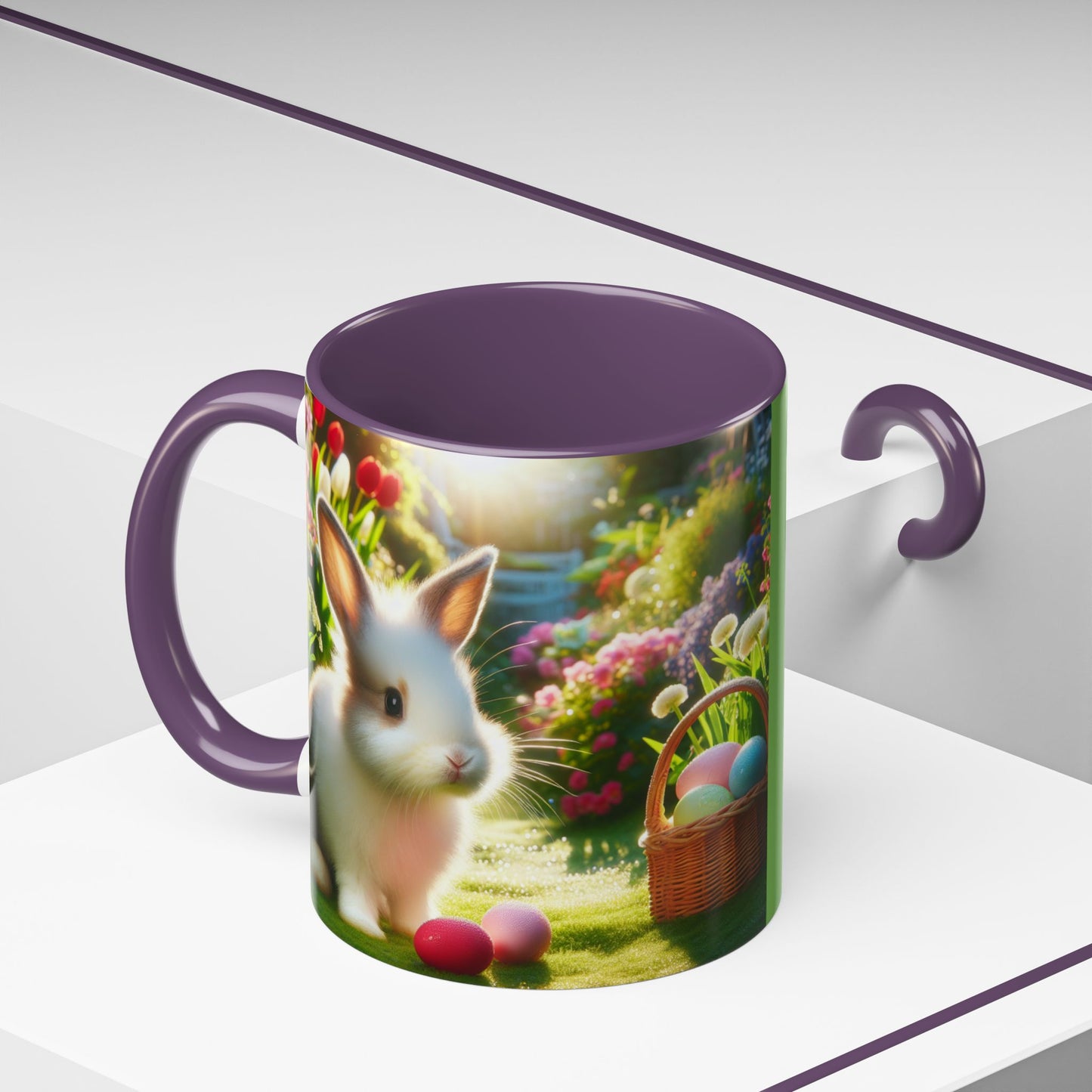 Happy Easter Accent Coffee Mug - 11 & 15oz - Perfect for Spring Celebrations