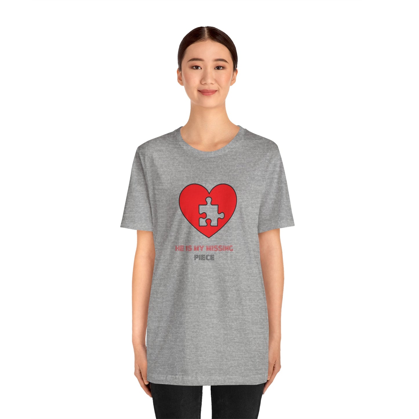 Weißes Unisex-Jersey-T-Shirt mit kurzen Ärmeln für Paare